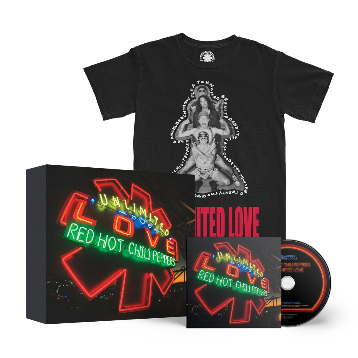 Unlimited Love CD + T-Shirt Box Set – Red Hot Chili Peppers Unlimited Love CD + T-Shirt Box Set – Red Hot Chili Peppers